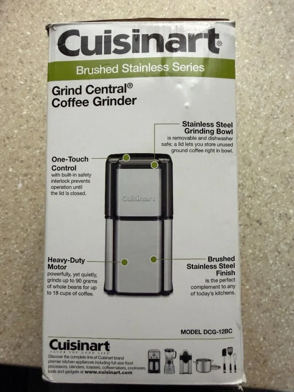 Cuisinart Coffee Grinder DCG-12BC NIB